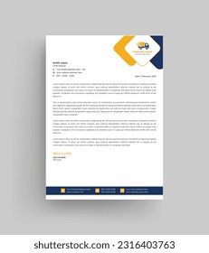 Moving Service Business style letter head templates for your project design, Vector illustration.