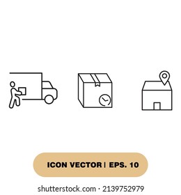 Moving Service icons set . Moving Service pack symbol vector elements for infographic web