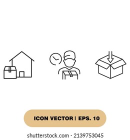 Moving Service icons set . Moving Service pack symbol vector elements for infographic web