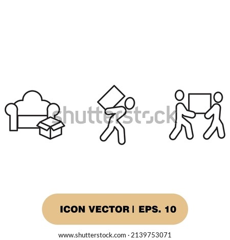 Moving Service icons set . Moving Service pack symbol vector elements for infographic web