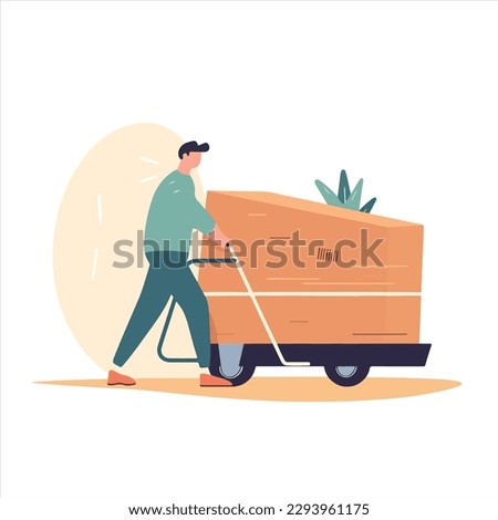 Moving Service Illustrations. Transport Service Of Things Illustrations. Home Shift Service Banner Vector. Delivery Service. Illustration for for delivery or global logistics. Flat vector art