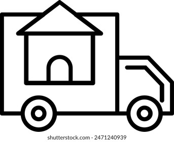 Moving Service Line Icon Vector Design
