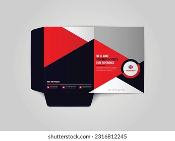 
Servicio móvil Carpeta de presentación para archivos, Plantilla de carpeta de presentación de negocios para el diseño de carpetas móviles de Casa con conjunto de vectores gráficos de marca abstracta.
