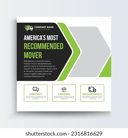 Moving service social media post and web banner design template real estate social media layouts template design bundle vector. 