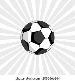 Moving soccer ball. Vector Graphic Elements