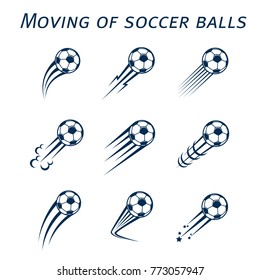 Moving of soccer balls