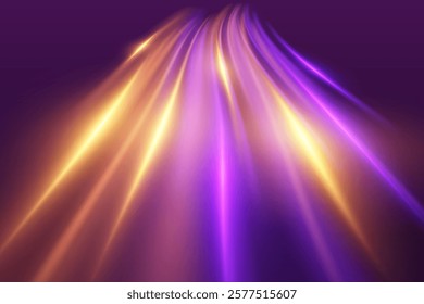 Moving speed at the speed of light. Dynamic neon lines.