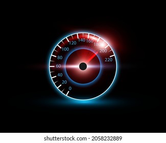 moving speedometer and car background illustration