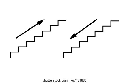 Moving stairs or escalator icon
