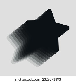 Ilustración vectorial de icono de estrella móvil para recursos gráficos.