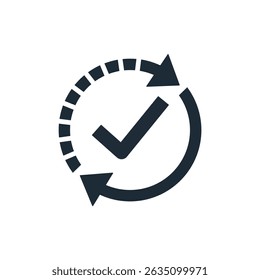 Movendo em direção a results.Vetor ilustração ícone linear isolado no fundo branco.