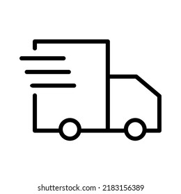 Icono de la pista móvil. Entrega de carga. Vector.