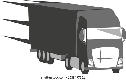 A moving truck. Freight transport network