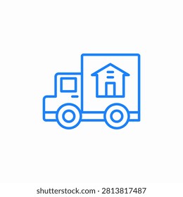 moving truck icon sign vector