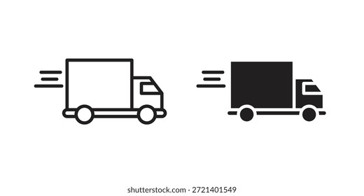 Icono de camión móvil para Plantilla. Conjunto de gráficos de Vector de iconos