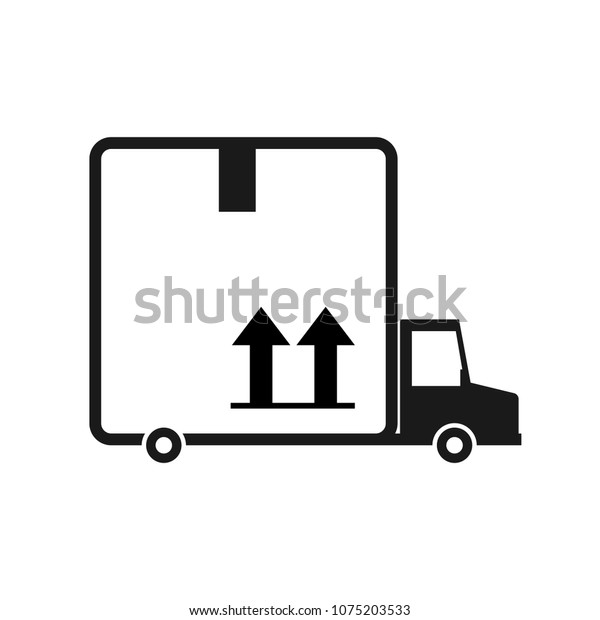 Moving truck icon. Vector image isolated on
white background