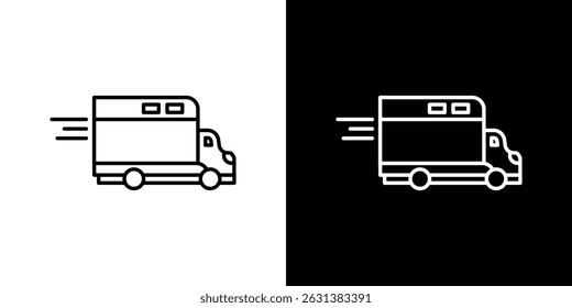 Moving truck icon vector for web, computer and mobile apps