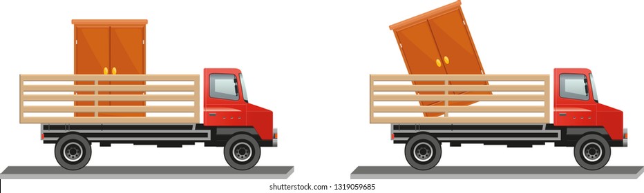 Moving truck, physics speed, motion