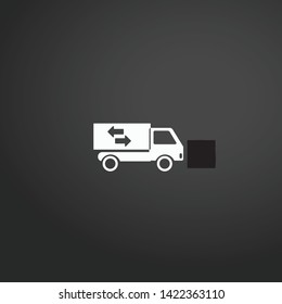 Moving Truck vector icon. Moving Truck concept stroke symbol design. Thin graphic elements vector illustration, outline pattern for your web site design, logo, UI. EPS 10.