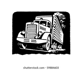 Moving Van - Retro Clip Art