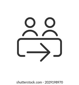 Moving Walkway  Line Icon. Web Symbol For Web And Apps. Sign Design In Outline Style. Moving Walkway  Stroke Object.
