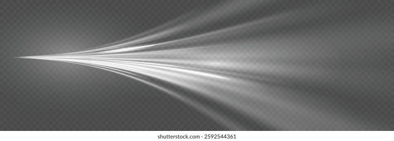 Moving wave effect.White shiny sparks spiral wave.Vector illustration.