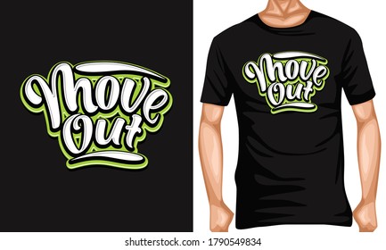 movimiento sin letras de guión que escriben citas de tipografía .lettering . inspiración y citas de tipografía motivacional para ilustración de diseño de camisetas y afiches - vector

