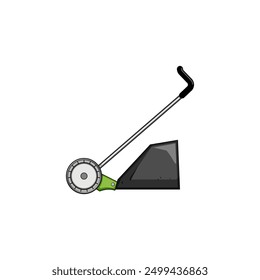 mow lawn mower cartoon. work service, landscaping outdoor, machine tool mow lawn mower sign. isolated symbol vector illustration