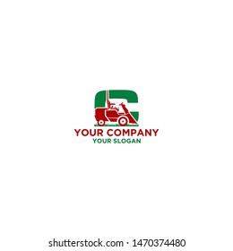 Mow in Letter C Logo Design Vector