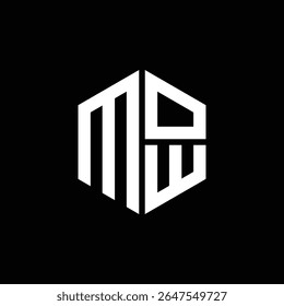 MOW logo MOW icono MOW monograma MOW letra minimalista Círculo plano Diseño de logotipo abstracto moderno único.
