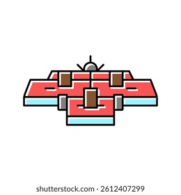 mower farm equipment color icon vector. mower farm equipment sign. isolated symbol illustration
