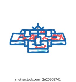 mower farm equipment doodle icon sketch vector. mower farm equipment sign. isolated symbol illustration