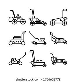 mower icon or logo isolated sign symbol vector illustration - Collection of high quality black style vector icons
