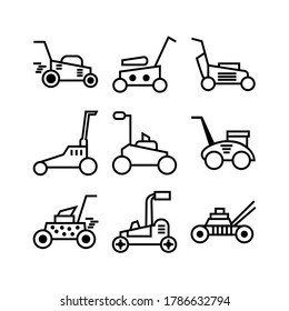 mower icon or logo isolated sign symbol vector illustration - Collection of high quality black style vector icons
