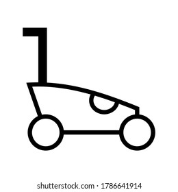 mower icon or logo isolated sign symbol vector illustration - high quality black style vector icons
