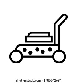 mower icon or logo isolated sign symbol vector illustration - high quality black style vector icons
