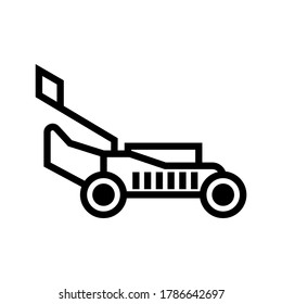 mower icon or logo isolated sign symbol vector illustration - high quality black style vector icons
