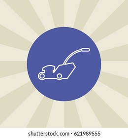 mower icon. sign design. background