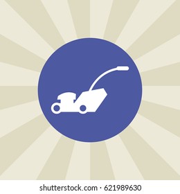 mower icon. sign design. background