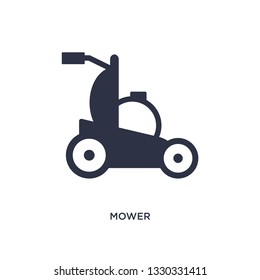 mower icon. Simple element illustration from agriculture farming and gardening concept. mower editable symbol design on white background. Can be use for web and mobile.