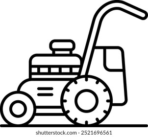Mower Line vector Icon Design
