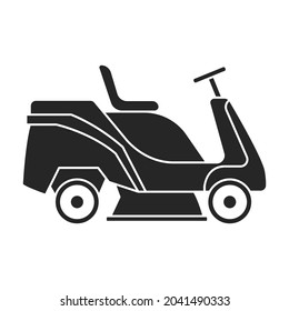 Mower vector icon.Black vector icon isolated on white background mower.