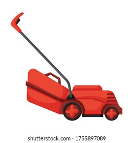 Mower vector icon.Cartoon vector icon isolated on white background mower.