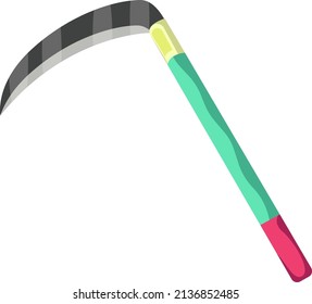 Mowing knife, illustration, vector on a white background.