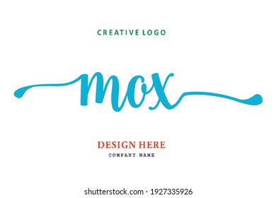 MOX lettering logo is simple, easy to understand and authoritative