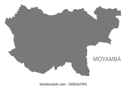 Moyamba Sierra Leone Map grey illustration silhouette