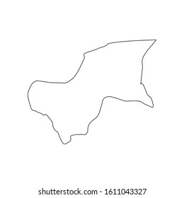 moyen ogooue region map of the country of gabon