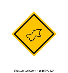 moyen ogooue region map of the country of gabon
