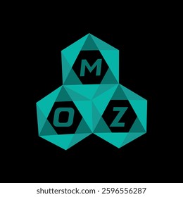 MOZ creative minimalist letter logo. MOZ unique vector initials alphabet letter logo design

