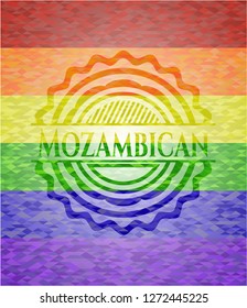 Mozambican lgbt colors emblem 